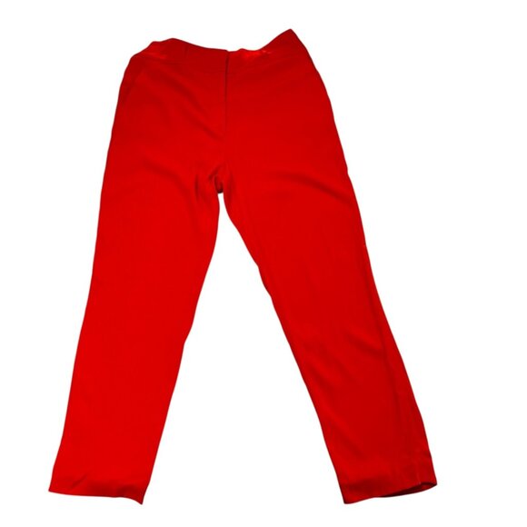 Veronica Beard Women's Straight Leg Trousers Red Size 10 - Picture 2 of 7